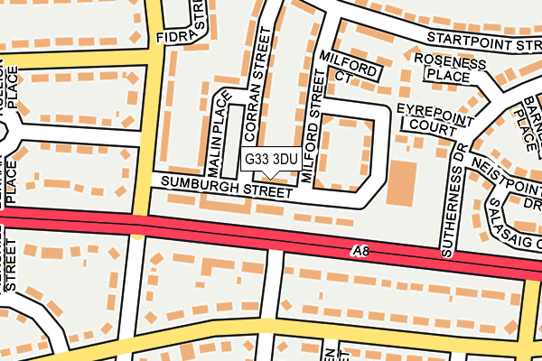 G33 3DU map - OS OpenMap – Local (Ordnance Survey)