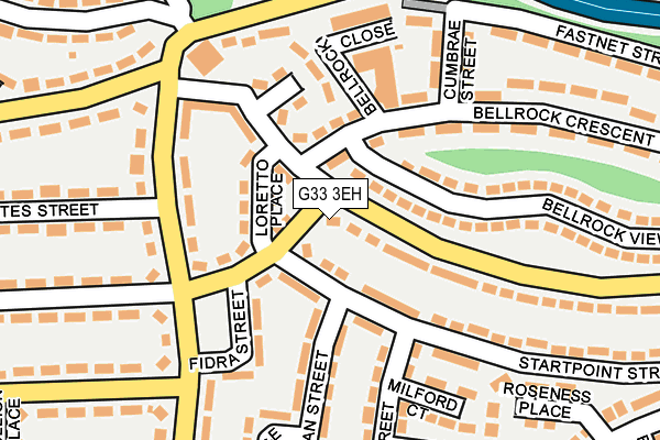 G33 3EH map - OS OpenMap – Local (Ordnance Survey)