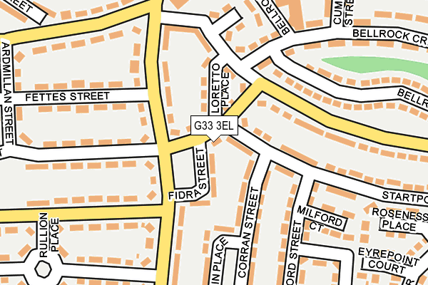G33 3EL map - OS OpenMap – Local (Ordnance Survey)