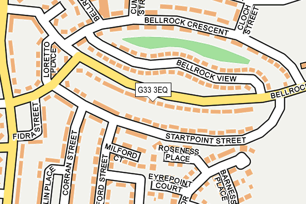 G33 3EQ map - OS OpenMap – Local (Ordnance Survey)