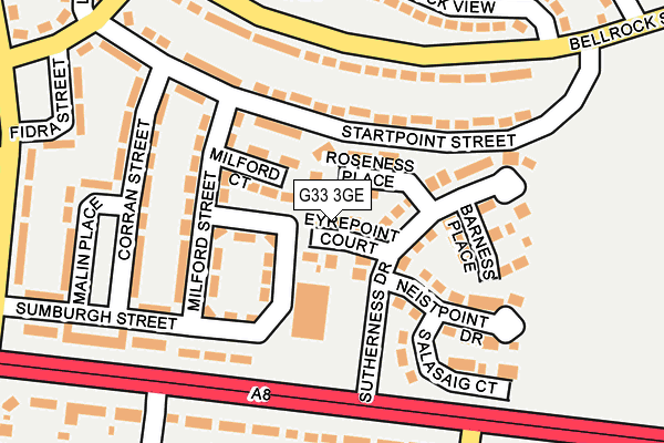 G33 3GE map - OS OpenMap – Local (Ordnance Survey)