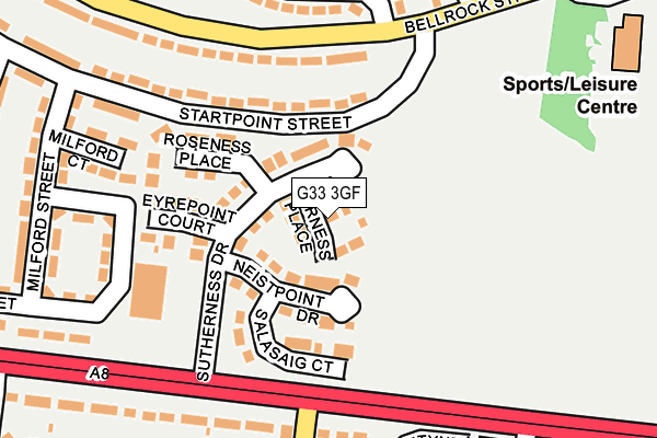 G33 3GF map - OS OpenMap – Local (Ordnance Survey)