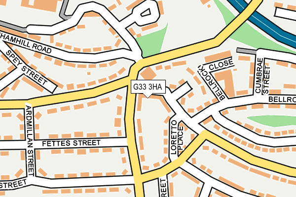 G33 3HA map - OS OpenMap – Local (Ordnance Survey)
