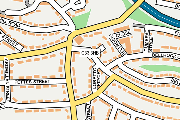 G33 3HB map - OS OpenMap – Local (Ordnance Survey)