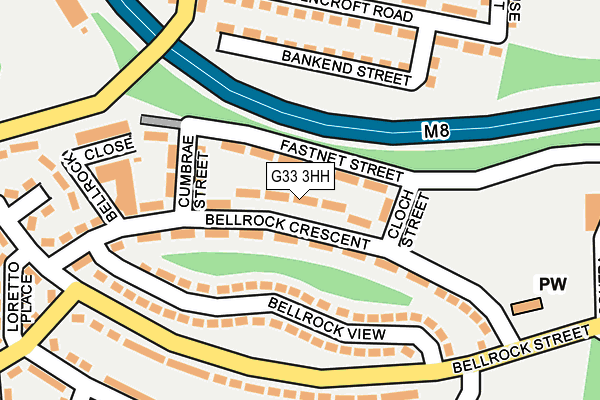 G33 3HH map - OS OpenMap – Local (Ordnance Survey)