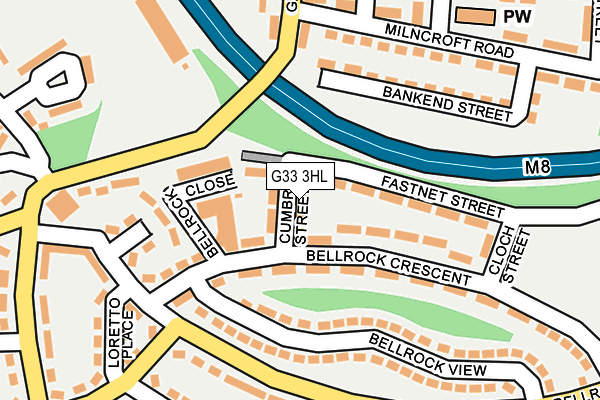 G33 3HL map - OS OpenMap – Local (Ordnance Survey)