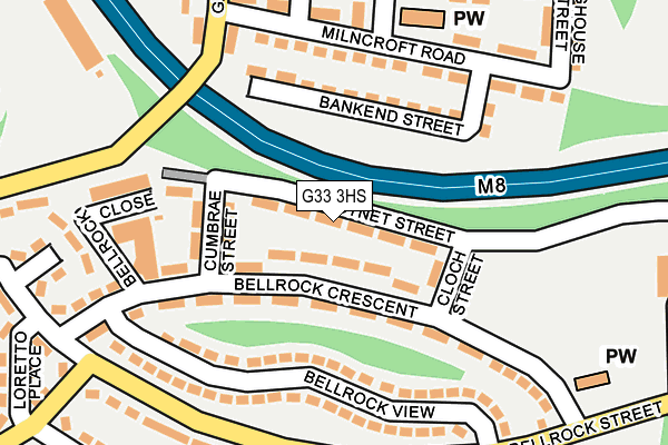 G33 3HS map - OS OpenMap – Local (Ordnance Survey)