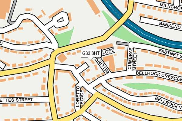 G33 3HT map - OS OpenMap – Local (Ordnance Survey)
