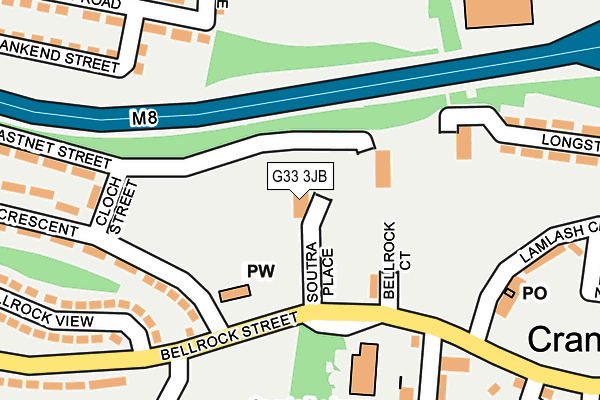 G33 3JB map - OS OpenMap – Local (Ordnance Survey)