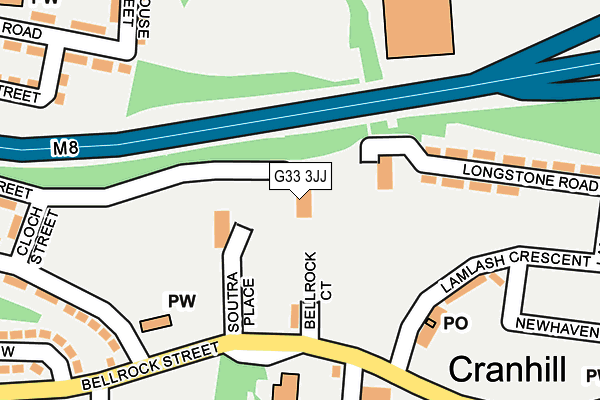 G33 3JJ map - OS OpenMap – Local (Ordnance Survey)
