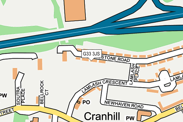 G33 3JS map - OS OpenMap – Local (Ordnance Survey)