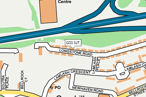 G33 3JT map - OS OpenMap – Local (Ordnance Survey)