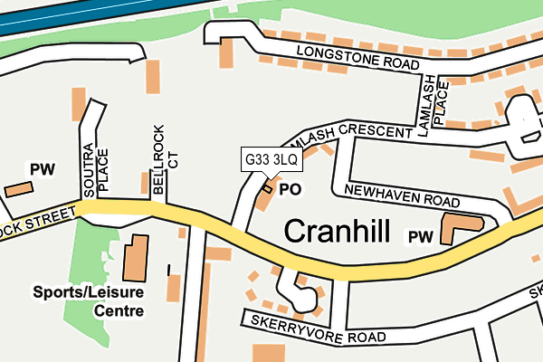 G33 3LQ map - OS OpenMap – Local (Ordnance Survey)