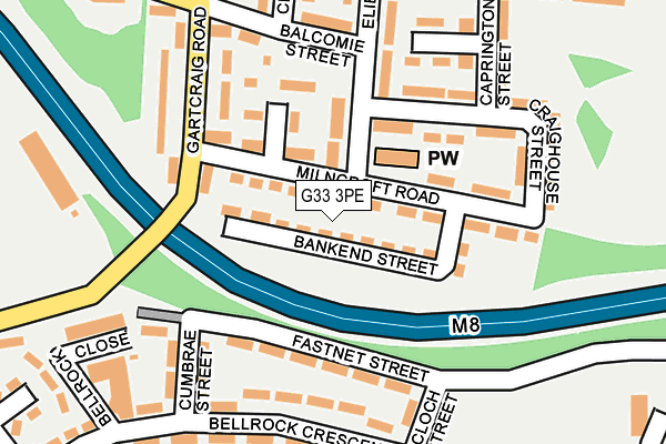 G33 3PE map - OS OpenMap – Local (Ordnance Survey)