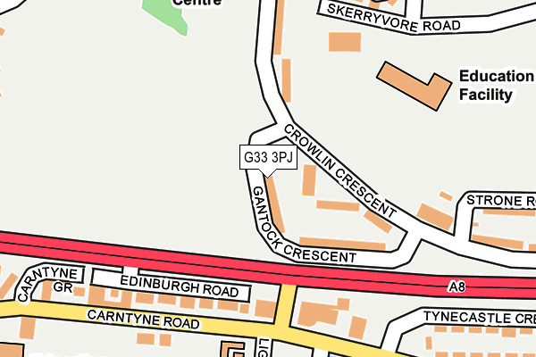 G33 3PJ map - OS OpenMap – Local (Ordnance Survey)