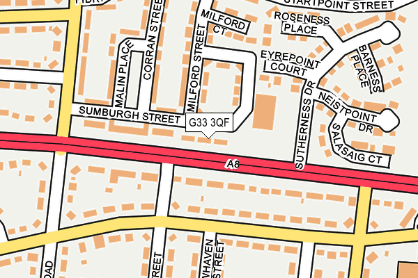 G33 3QF map - OS OpenMap – Local (Ordnance Survey)