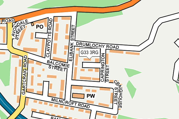 G33 3RG map - OS OpenMap – Local (Ordnance Survey)
