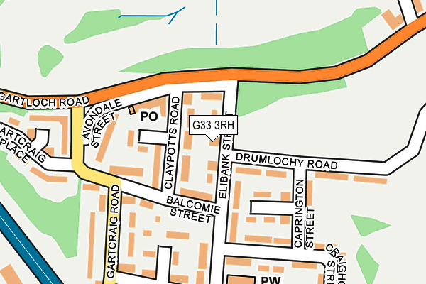 G33 3RH map - OS OpenMap – Local (Ordnance Survey)