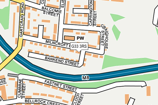 G33 3RS map - OS OpenMap – Local (Ordnance Survey)