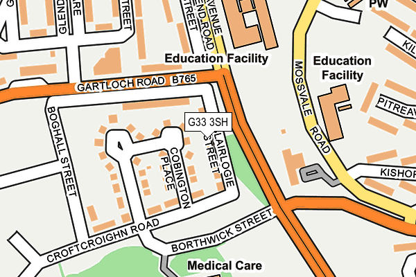 G33 3SH map - OS OpenMap – Local (Ordnance Survey)