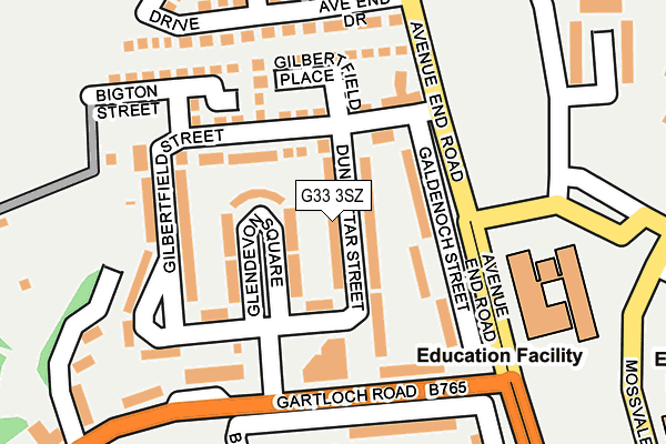 G33 3SZ map - OS OpenMap – Local (Ordnance Survey)
