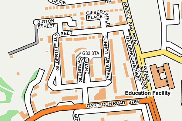 G33 3TA map - OS OpenMap – Local (Ordnance Survey)