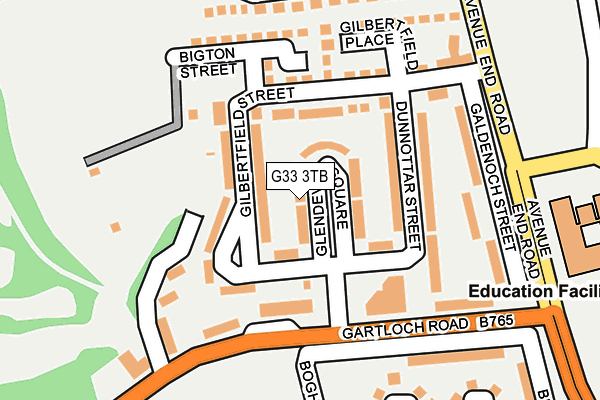 G33 3TB map - OS OpenMap – Local (Ordnance Survey)