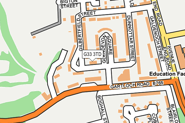 G33 3TD map - OS OpenMap – Local (Ordnance Survey)