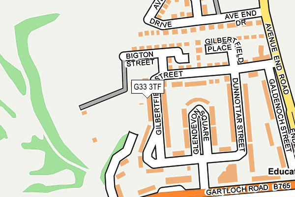 G33 3TF map - OS OpenMap – Local (Ordnance Survey)