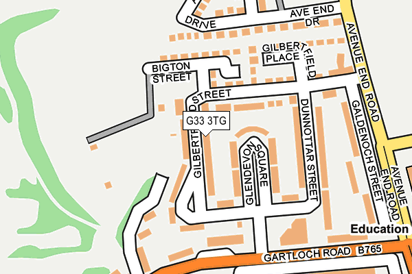 G33 3TG map - OS OpenMap – Local (Ordnance Survey)