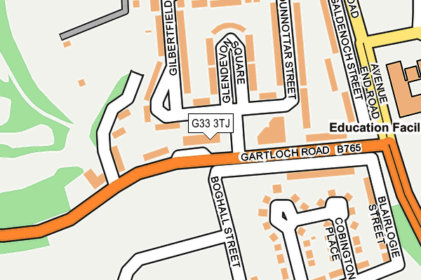 G33 3TJ map - OS OpenMap – Local (Ordnance Survey)