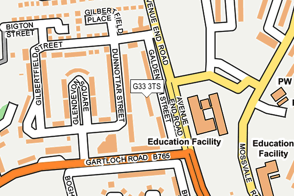 G33 3TS map - OS OpenMap – Local (Ordnance Survey)