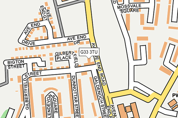 G33 3TU map - OS OpenMap – Local (Ordnance Survey)