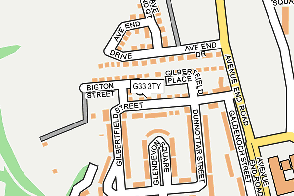 G33 3TY map - OS OpenMap – Local (Ordnance Survey)