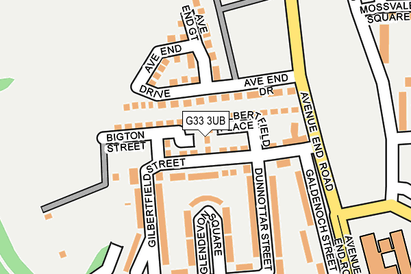 G33 3UB map - OS OpenMap – Local (Ordnance Survey)