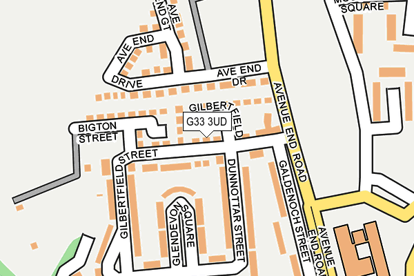 G33 3UD map - OS OpenMap – Local (Ordnance Survey)