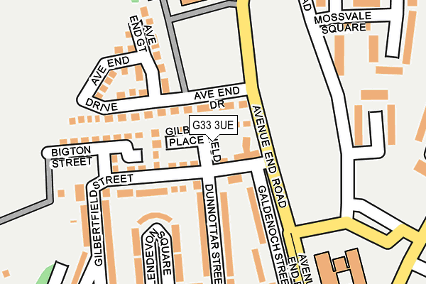 G33 3UE map - OS OpenMap – Local (Ordnance Survey)