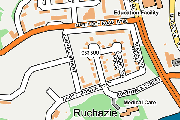 G33 3UU map - OS OpenMap – Local (Ordnance Survey)