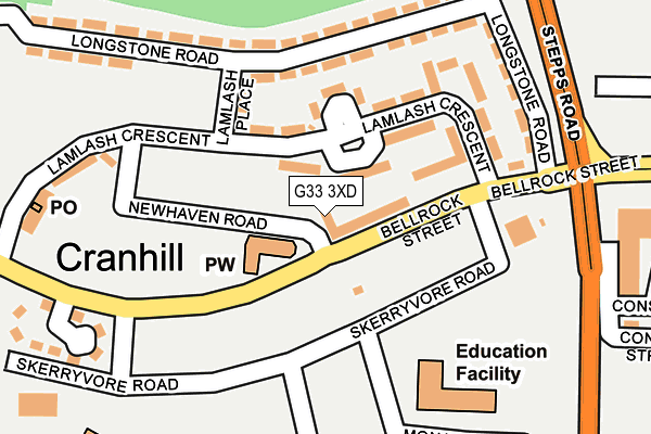 G33 3XD map - OS OpenMap – Local (Ordnance Survey)