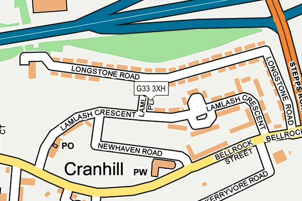 G33 3XH map - OS OpenMap – Local (Ordnance Survey)
