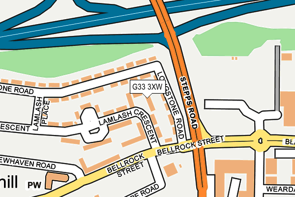 G33 3XW map - OS OpenMap – Local (Ordnance Survey)