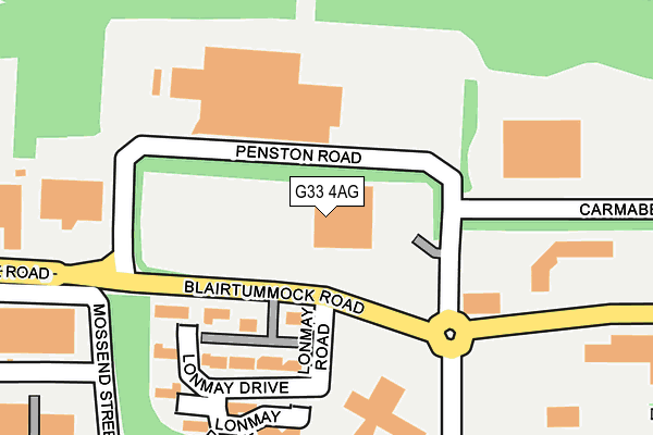 G33 4AG map - OS OpenMap – Local (Ordnance Survey)