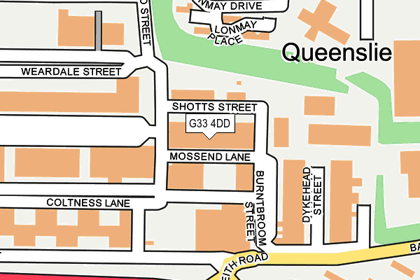G33 4DD map - OS OpenMap – Local (Ordnance Survey)