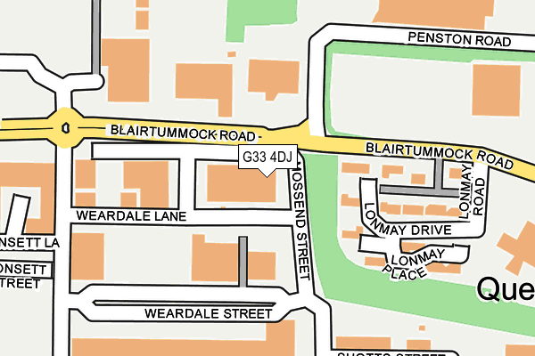 G33 4DJ map - OS OpenMap – Local (Ordnance Survey)