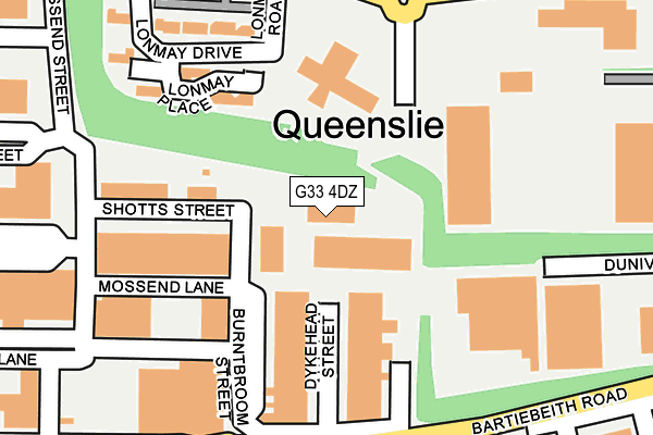 G33 4DZ map - OS OpenMap – Local (Ordnance Survey)