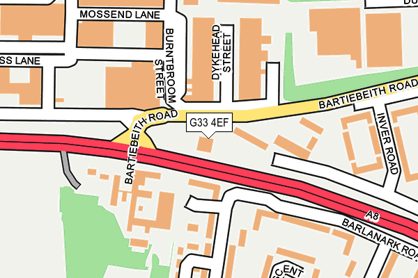 G33 4EF map - OS OpenMap – Local (Ordnance Survey)