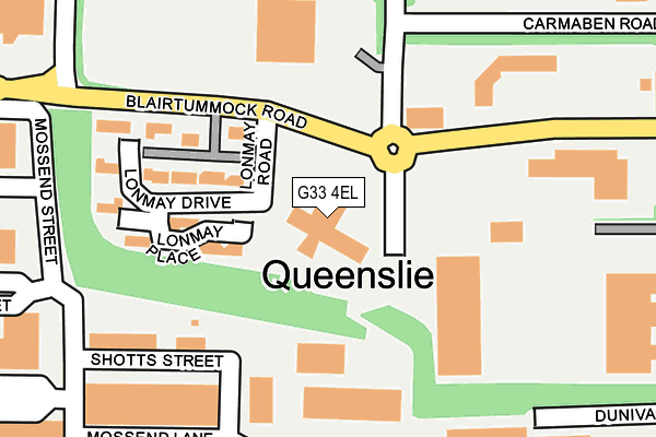 G33 4EL map - OS OpenMap – Local (Ordnance Survey)
