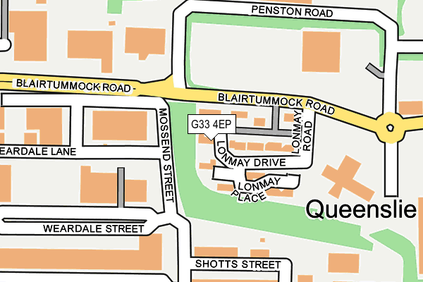 G33 4EP map - OS OpenMap – Local (Ordnance Survey)