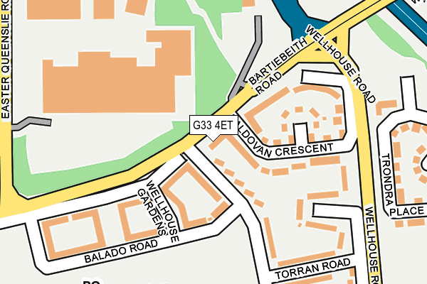 G33 4ET map - OS OpenMap – Local (Ordnance Survey)
