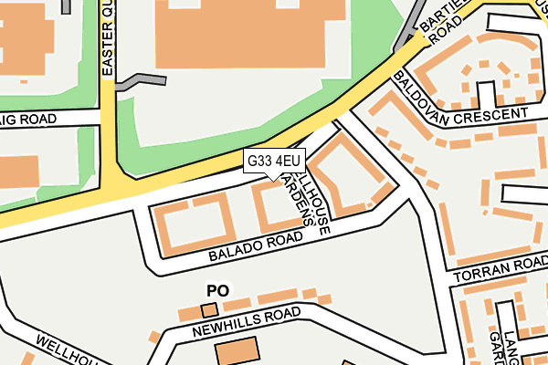 G33 4EU map - OS OpenMap – Local (Ordnance Survey)